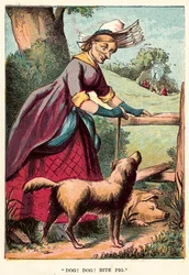 Dog! dog! bite pig